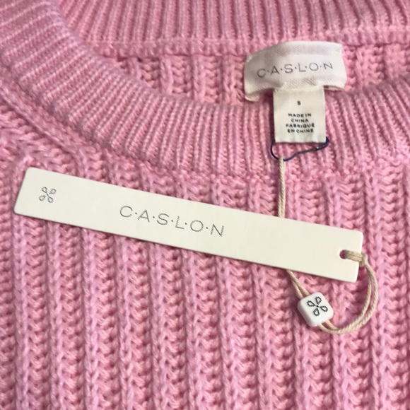 SOLD Caslon Pink Cuffed Sleeve Sweater Small - Picture 8 of 8
